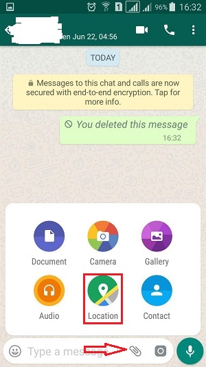 لوکیشن واتساپ